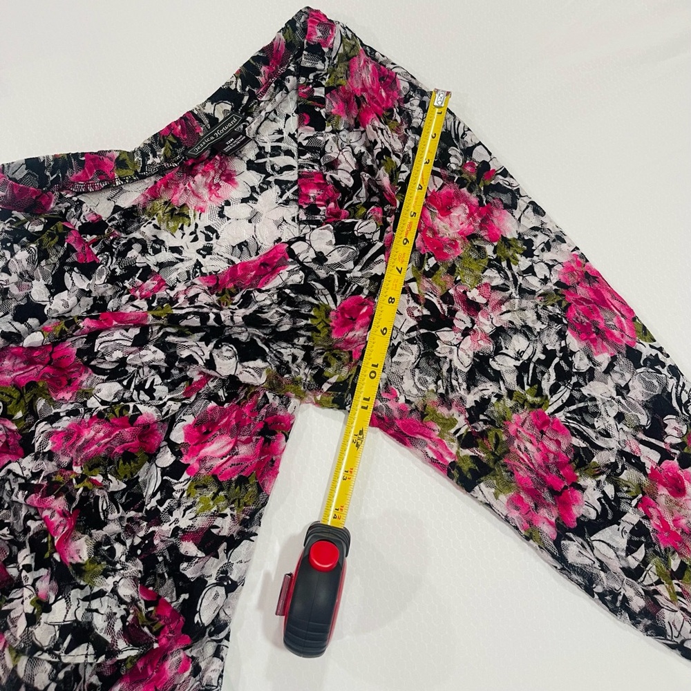 Jessica Howard Pink and Black Floral Kimono - Picture 10 of 11